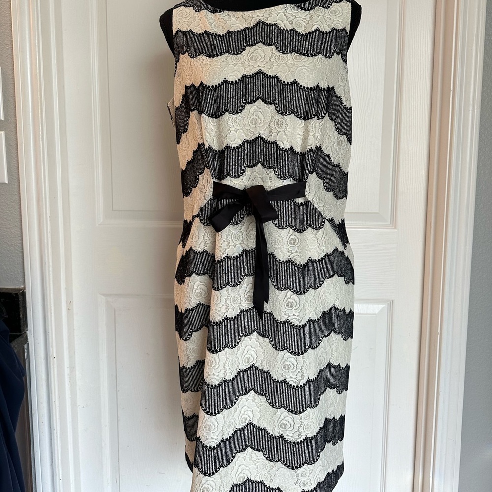Black and cream dress